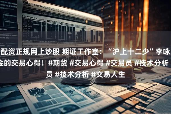 配资正规网上炒股 期证工作室：“沪上十二少”李咏泽价值千金的交易心得！#期货 #交易心得 #交易员 #技术分析 #交易人生